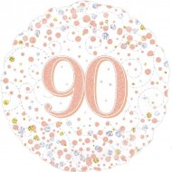 Sparkling Fizz Rose Gold 90th Birthday Balloon
